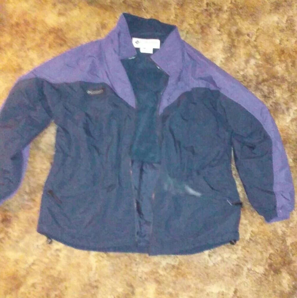 Purple and black women's large Columbia zipper jac